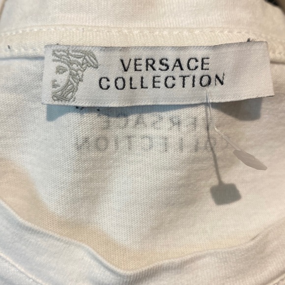 Gianni Versace collection shortsleeved cotton t-shirt graphic print classic top - Picture 2 of 7
